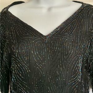 Vintage..SWEE LO/NEIMAN  MARCUS…Silk Beaded top